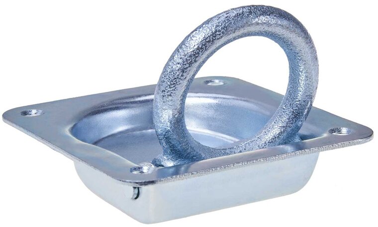 100 x 95 mm verzinkt vloeroog - aanhanger bindoog&nbsp;- sjoroog -&nbsp;bindhaak inbouw - vloeranker -&nbsp;vast zet ring