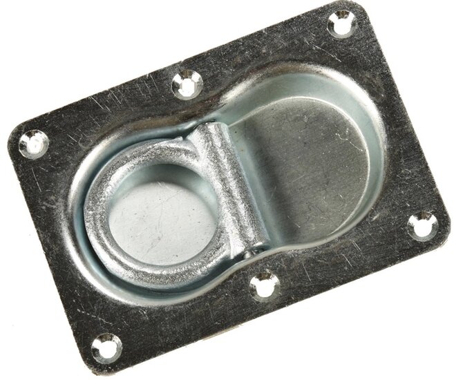 105 x 145&nbsp;mm en 22 mm diep verzinkt&nbsp;vloeroog langwerpig - bindoog verzonken - vloeranker - vloerring&nbsp;- sjo