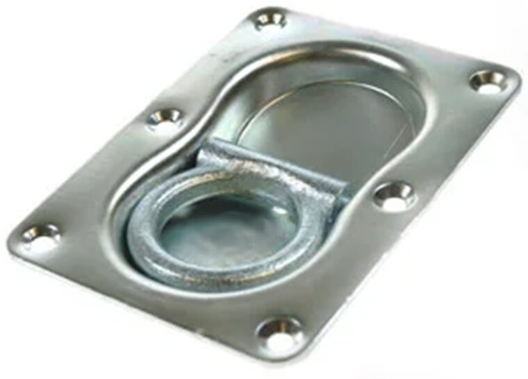 105 x 145&nbsp;mm en 22 mm diep verzinkt&nbsp;vloeroog langwerpig - bindoog verzonken - vloeranker - vloerring&nbsp;- sjo