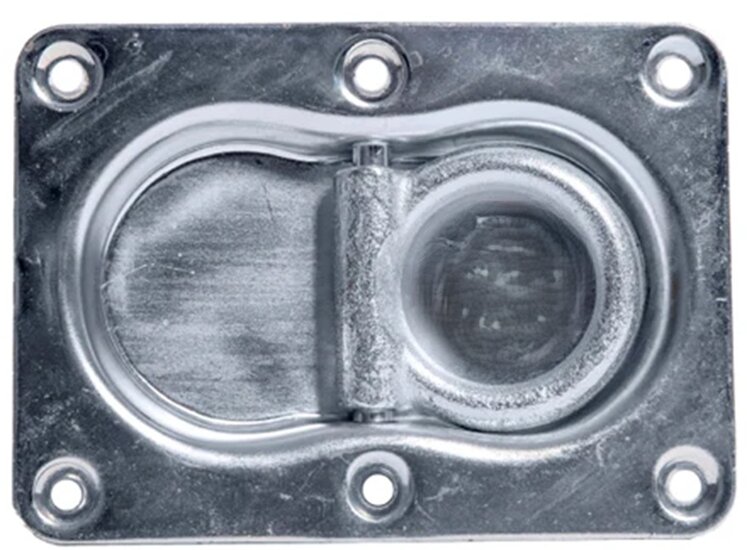 105 x 145&nbsp;mm en 22 mm diep verzinkt&nbsp;vloeroog langwerpig - bindoog verzonken - vloeranker - vloerring&nbsp;- sjo