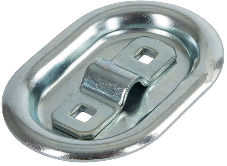 145 x 100 ovale verzinkte vloerring - verzonken sjoroog - vloeroog - bindoog - vloeranker - aanhanger bindring