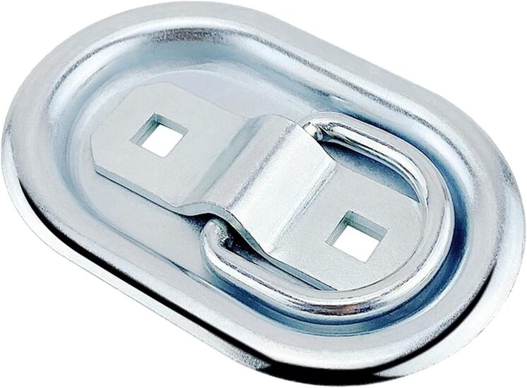 145 x 100 ovale verzinkte vloerring - verzonken sjoroog - vloeroog - bindoog - vloeranker - aanhanger bindring