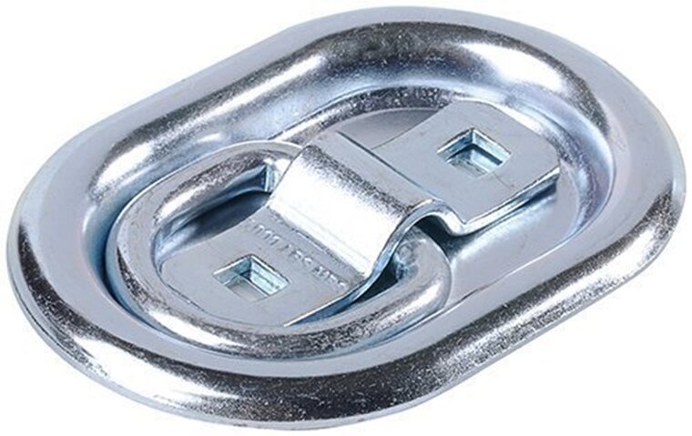 145 x 100 ovale verzinkte vloerring - verzonken sjoroog - vloeroog - bindoog - vloeranker - aanhanger bindring