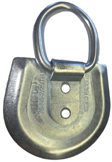 71 x 62 mm halfronde vloeranker - aanhangeroog - sjoroog - bindoog - vastzetoog - aanhanger beugel - vloerring 