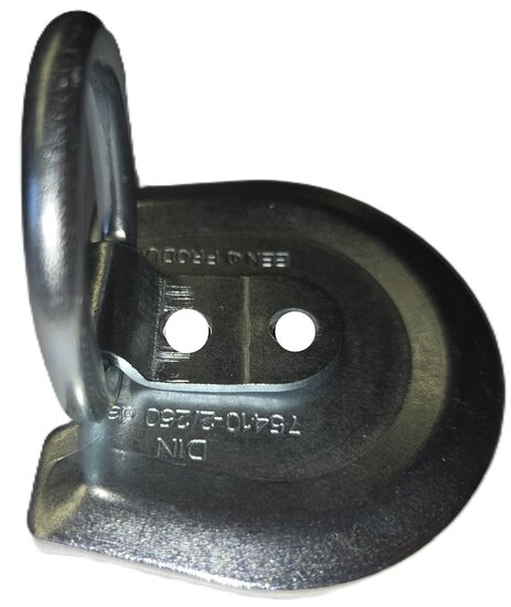 71 x 62 mm halfronde vloeranker - aanhangeroog - sjoroog - bindoog - vastzetoog - aanhanger beugel - vloerring 