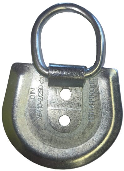 71 x 62 mm halfronde vloeranker - aanhangeroog - sjoroog - bindoog - vastzetoog - aanhanger beugel - vloerring 