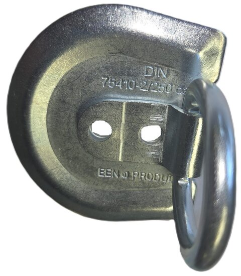 71 x 62 mm halfronde vloeranker - aanhangeroog - sjoroog - bindoog - vastzetoog - aanhanger beugel - vloerring 
