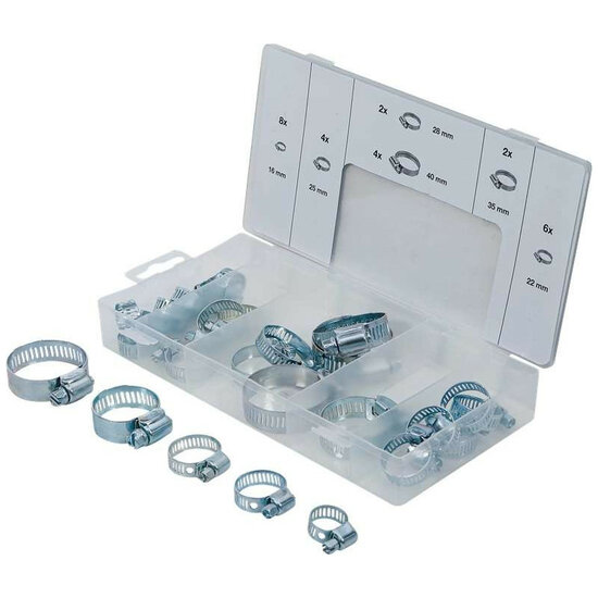 26 delig slangklemmen set - slang klemmen - klemband - buisklem - slangbinder - slangklem - asta