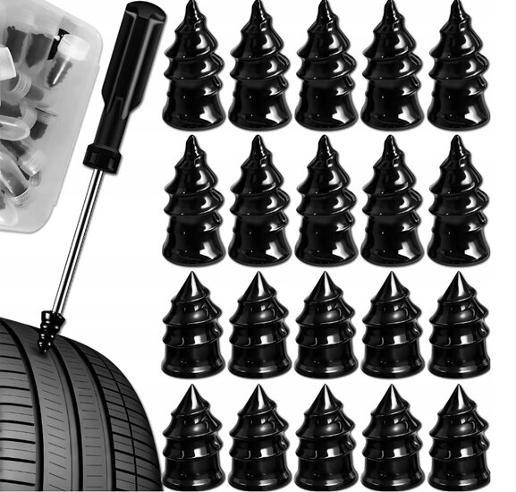 10 delige tubeless bandenreparatie schroeven - proppenset - bandenprop - autbandplug - schroefplug - satra