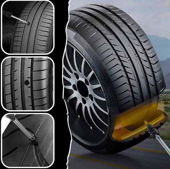 10 delige tubeless bandenreparatie schroeven - proppenset - bandenprop - autbandplug - schroefplug - satra