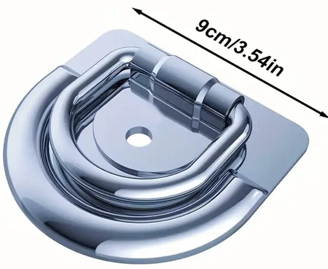 90 x 86 mm sjoroog met 1 bevestigingsgat 8 mm&nbsp;- bindoog - vloeroog - vloeranker - vloerring voor de aanhanger - vastzeto