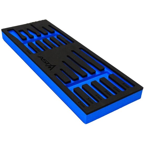 12 delige foam inlay - drijvers en beitels inlegstuk - gereedschapswagen inzetstuk - asta