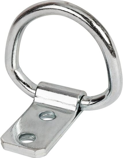 45 x 35 mm verzinkt sjoroog enkel&nbsp;- klapbaar bindhaak - vloeranker - aanhangeroog - vastzetoog - vloerring
