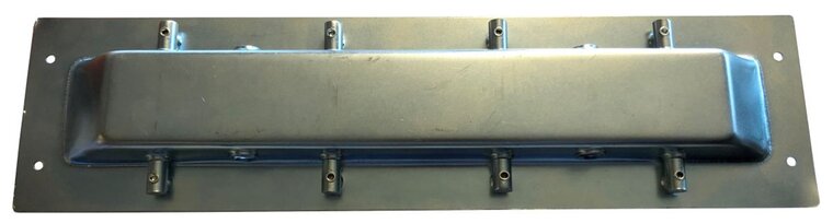 425 x 110 x 25 mm verzinkt 4 punts wand of vloer sjoroog&nbsp;- langwerpig bindoog - wandoog&nbsp;- vloeranker - aanhanger 
