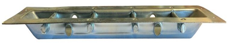 425 x 110 x 25 mm verzinkt 4 punts wand of vloer sjoroog&nbsp;- langwerpig bindoog - wandoog&nbsp;- vloeranker - aanhanger 