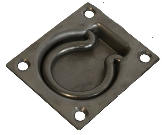 91 x 77 mm rvs vloeroog - bindoog enkel - sjoroog - vloeranker - aanhanger vastzetring