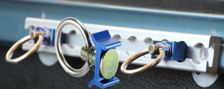 30 mm vliegtuigrail sjoroog - vastzetoog - bindoog - bindrail oog - airline rail anker - bindring&nbsp;