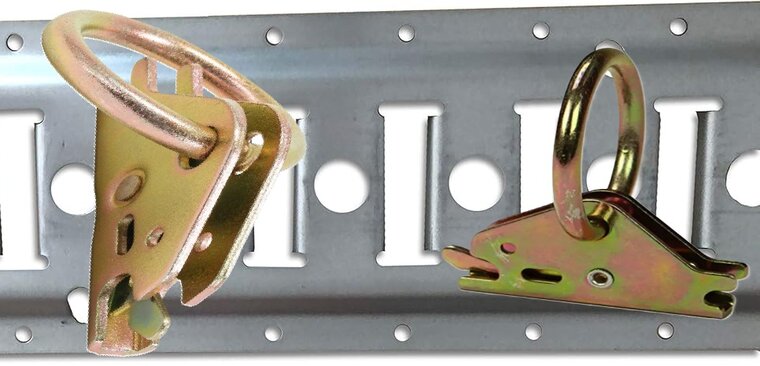 48 mm klikrail&nbsp;spanoog -&nbsp;bindrail ring voor sleufrail&nbsp;- vloerring - wandoog - sjoroog voor rail - sleufgat