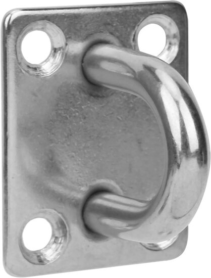 35 x 40 mm 6 mm dik rvs oogplaat - vloeroog -&nbsp;dekoog - montagebeugel - hangoog - bevestigingsbeugel