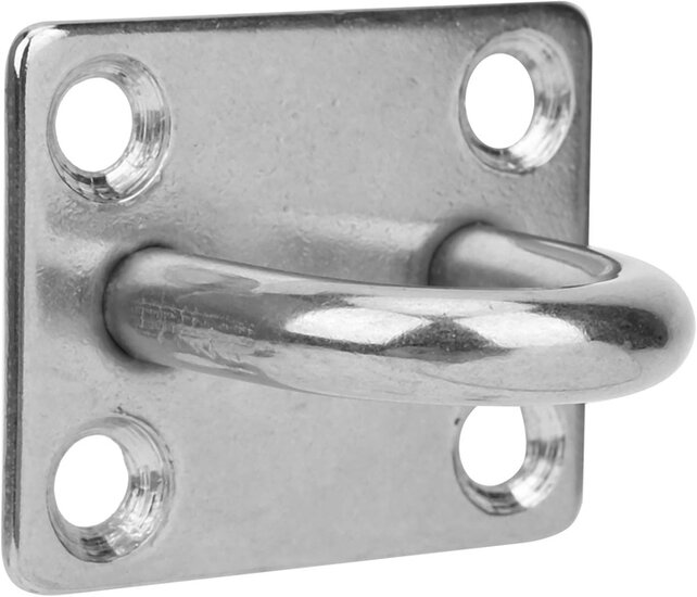 35 x 40 mm 6 mm dik rvs oogplaat - vloeroog -&nbsp;dekoog - montagebeugel - hangoog - bevestigingsbeugel