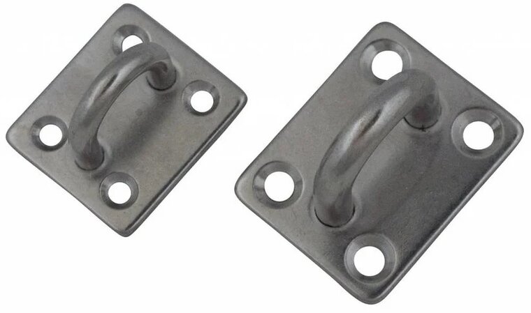 35 x 40 mm 6 mm dik rvs oogplaat - vloeroog -&nbsp;dekoog - montagebeugel - hangoog - bevestigingsbeugel