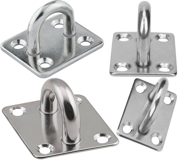 40 x 50 mm 8 mm dik rvs oogplaat - vloeroog - dekoog - montagebeugel - hangoog - bevestigingsbeugel