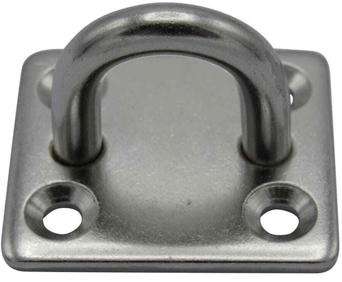 40 x 50 mm 8 mm dik rvs oogplaat - vloeroog - dekoog - montagebeugel - hangoog - bevestigingsbeugel