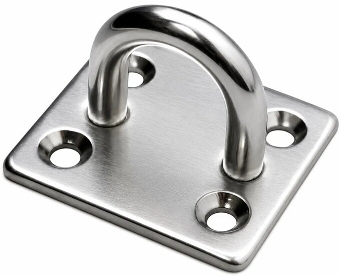 40 x 50 mm 8 mm dik rvs oogplaat - vloeroog - dekoog - montagebeugel - hangoog - bevestigingsbeugel