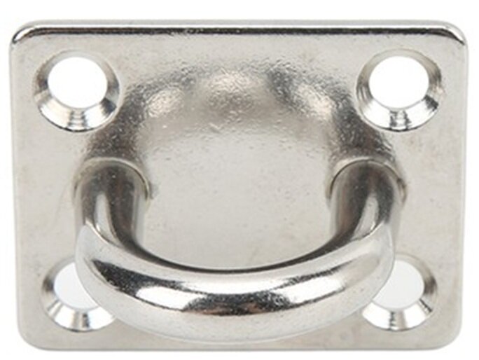 40 x 50 mm 8 mm dik rvs oogplaat - vloeroog - dekoog - montagebeugel - hangoog - bevestigingsbeugel