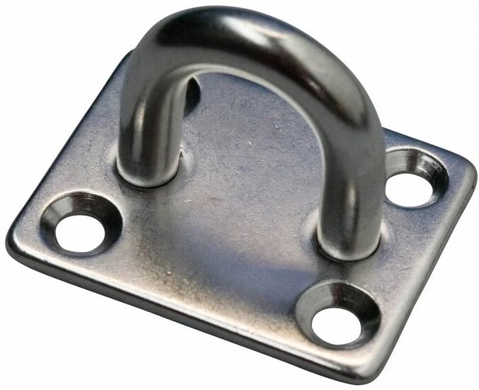 40 x 50 mm 8 mm dik rvs oogplaat - vloeroog - dekoog - montagebeugel - hangoog - bevestigingsbeugel