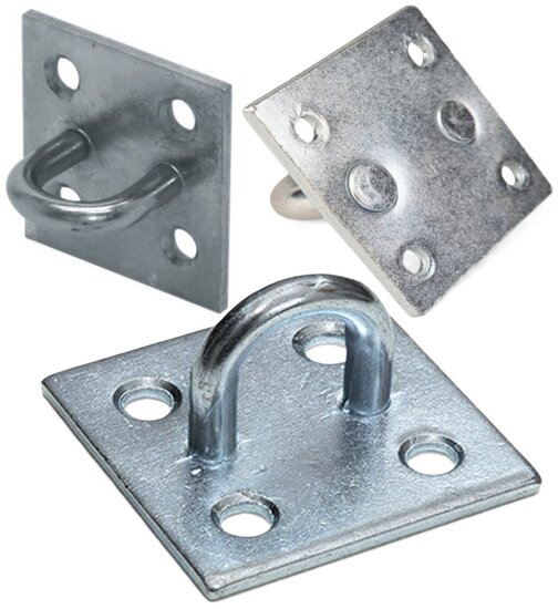55 x 55 mm 8 mm dik verzinkt dekoog -&nbsp;vloeroog - bindoog - aanhangeroog - montagebeugel&nbsp;- grondplaat