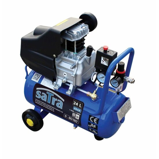 24 liter compressor - 220 volt luchtcompressor - pneumatische compressor - persluchtcompressor - satra