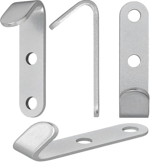 52 x 13 x 2 mm verzinkt corrosseriehaak - schroefbaar touwhaak