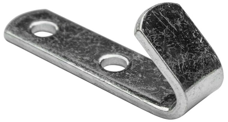52 x 13 x 2 mm verzinkt corrosseriehaak - schroefbaar touwhaak