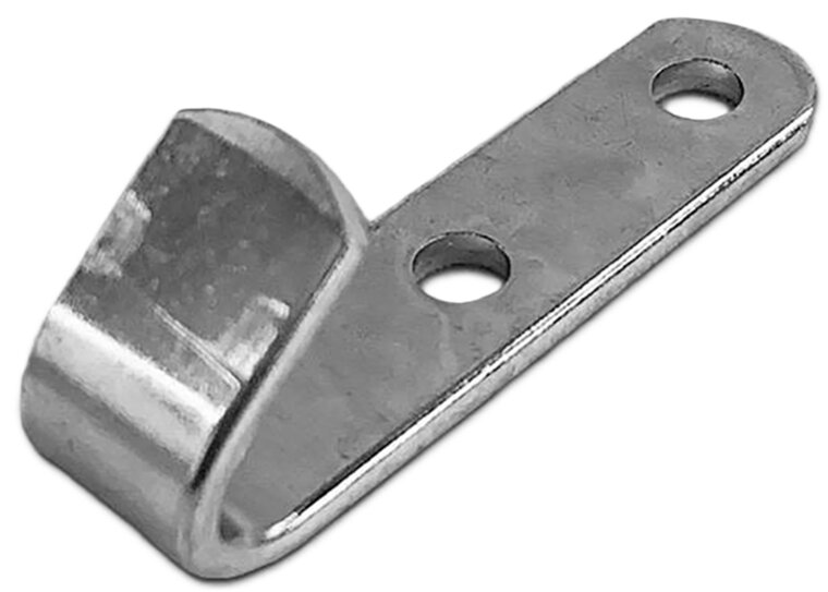 52 x 13 x 2 mm verzinkt corrosseriehaak - schroefbaar touwhaak