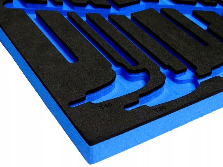 22 delige foam inlay - inbus en torxsleutel inlegstuk - gereedschapswagen inzetstuk - asta