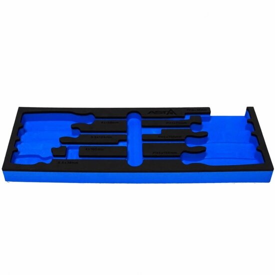 8 delige foam inlay - schroevendraaier inlegstuk - gereedschapswagen inzetstuk - asta
