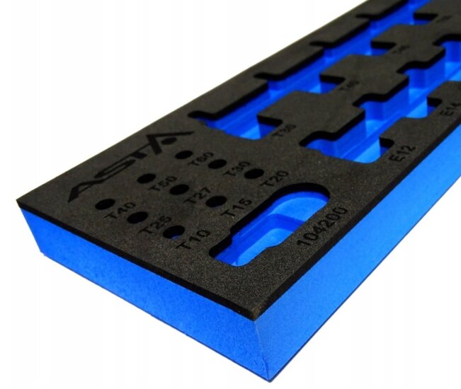 23 delige foam inlay - torxdoppen en toxbitten inlegstuk - gereedschapswagen inzetstuk - asta