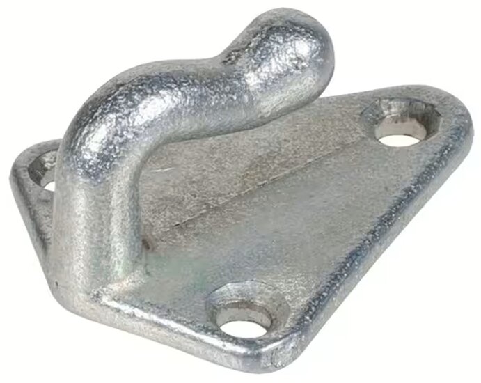 40 x 45 mm &nbsp;gegalvaniseerd metalen driehoek touwhaak - schroefbaar sjorhaak 3 gaten - spanhaak- aanhangerhaak
