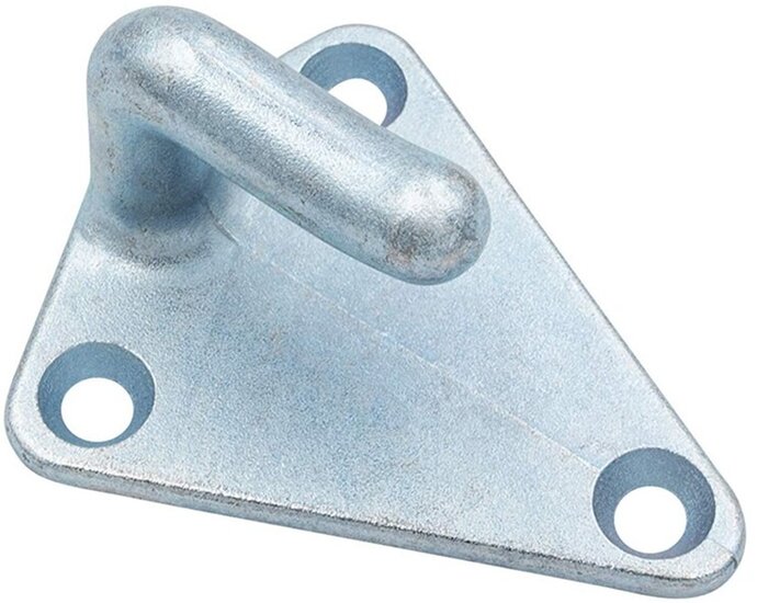40 x 45 mm &nbsp;gegalvaniseerd metalen driehoek touwhaak - schroefbaar sjorhaak 3 gaten - spanhaak- aanhangerhaak