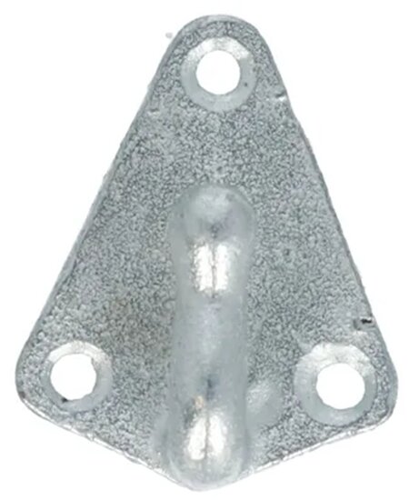 40 x 45 mm &nbsp;gegalvaniseerd metalen driehoek touwhaak - schroefbaar sjorhaak 3 gaten - spanhaak- aanhangerhaak