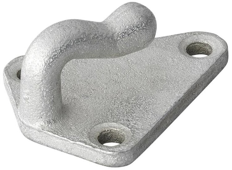40 x 45 mm &nbsp;gegalvaniseerd metalen driehoek touwhaak - schroefbaar sjorhaak 3 gaten - spanhaak- aanhangerhaak