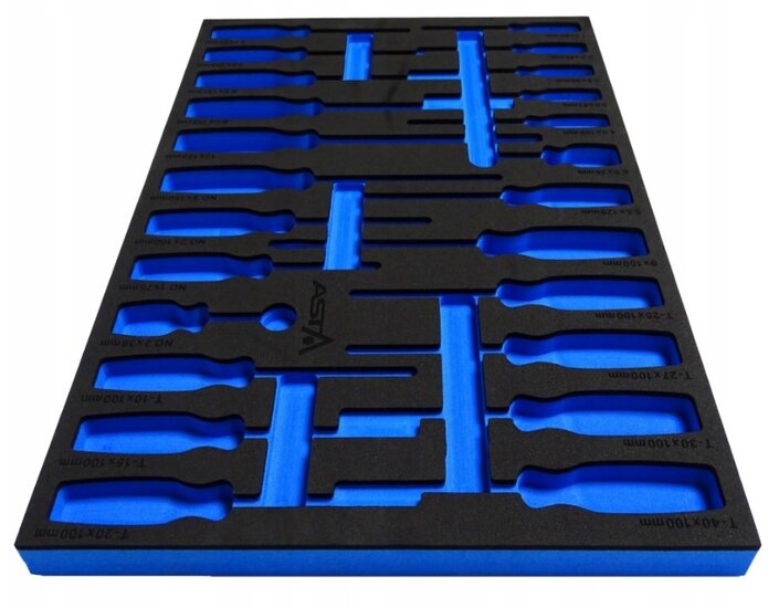 24 delige foam inlay - schroevendraaier inlegstuk - gereedschapswagen inzetstuk - asta