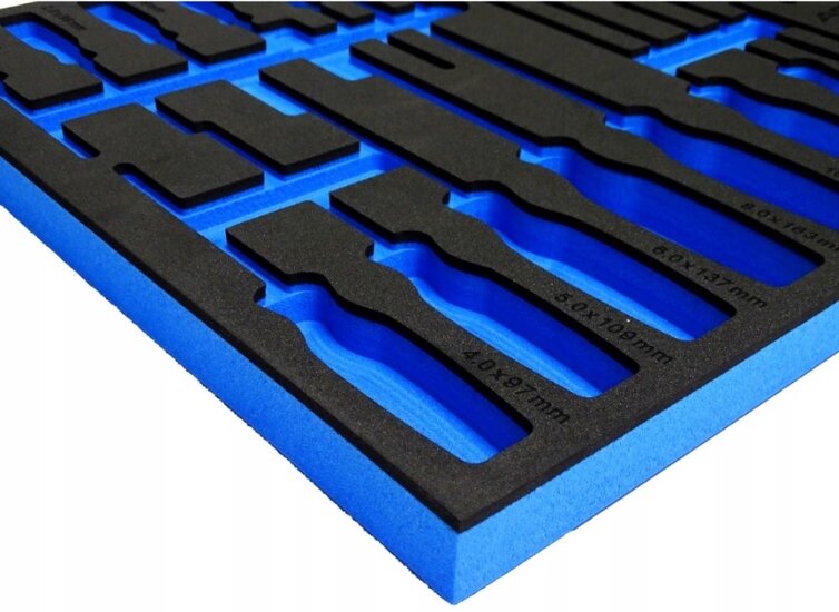 24 delige foam inlay - schroevendraaier inlegstuk - gereedschapswagen inzetstuk - asta
