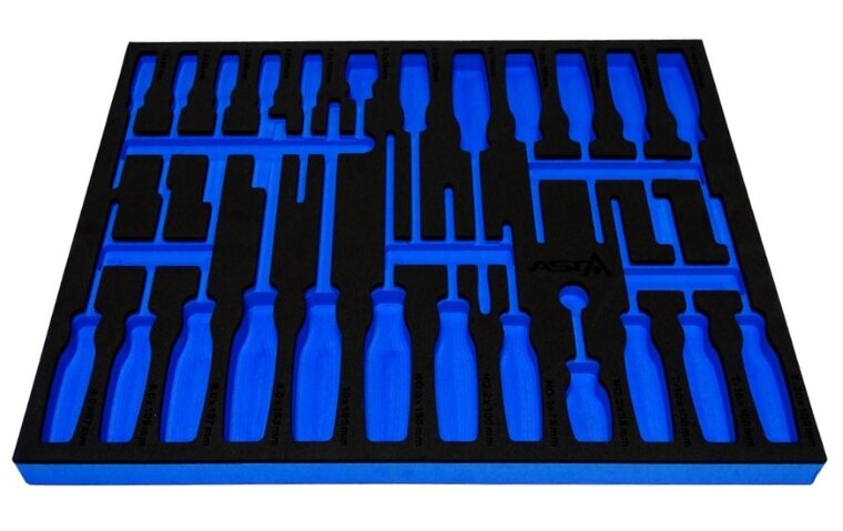 24 delige foam inlay - schroevendraaier inlegstuk - gereedschapswagen inzetstuk - asta