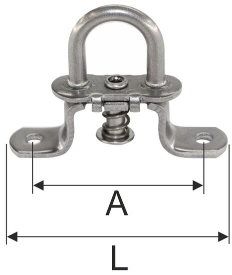 42 x 22mm verzinkt ovale draaibare zeilsluiting -&nbsp;huifsluiting metaal - tourniquet - zeiloog - bindoog - draaiwervel&nbsp;
