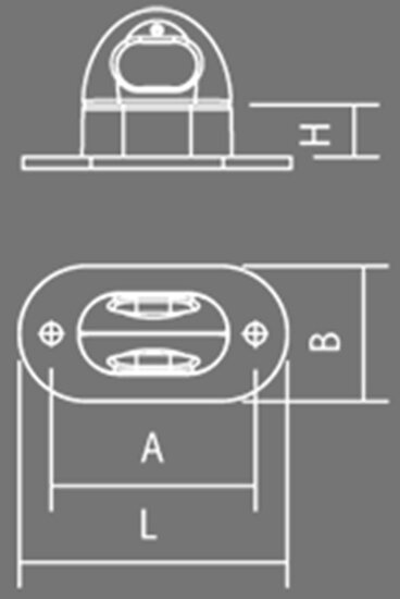 42 x 22 mm draaisluiting kunststof - zeilsluiting - patentdraaier - twistlock voor dekzeilen en gaaskleden - tourniquet draaier