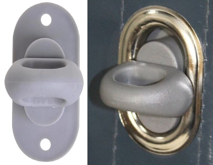 42 x 22 mm draaisluiting kunststof - zeilsluiting - patentdraaier - twistlock voor dekzeilen en gaaskleden - tourniquet draaier