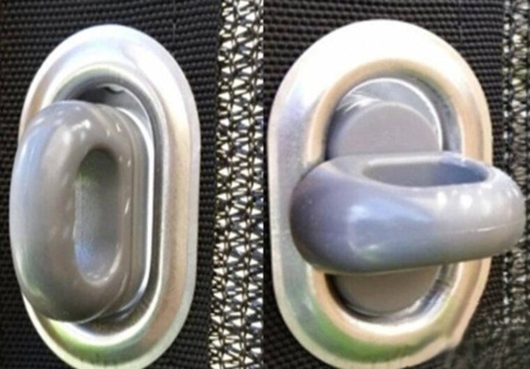 42 x 22 mm draaisluiting kunststof - zeilsluiting - patentdraaier - twistlock voor dekzeilen en gaaskleden - tourniquet draaier