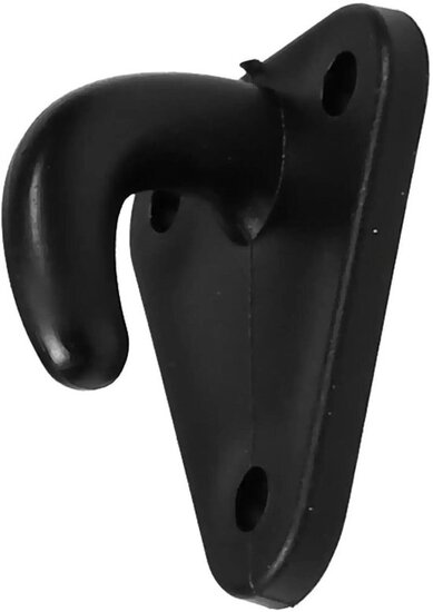 43 x 37 mm zwarte kunstof touwhaak - nylon bindhaak - eleastiekhaak - aanhangernet haak - carrosseriehaak&nbsp;- zeilhaak